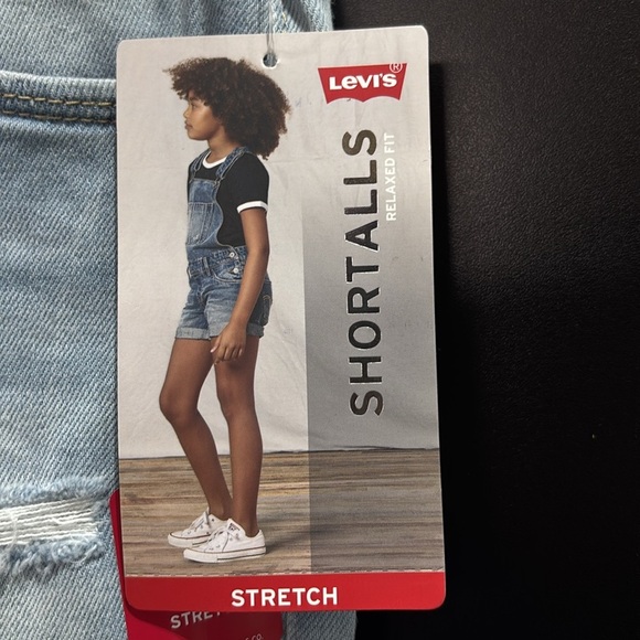 Levi’s Shortalls Overalls,relaxed fit,stretch,adjustable straps,5 pocket,distres - Picture 8 of 9